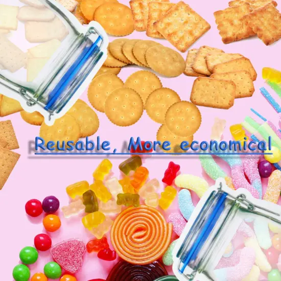 30 Pieces Mason Jar Bags, Portable Cookies Nut Candies Saver Storage Bags, Reusable Snack Storage Bags, Picnic Camping Sealed Bags {6}