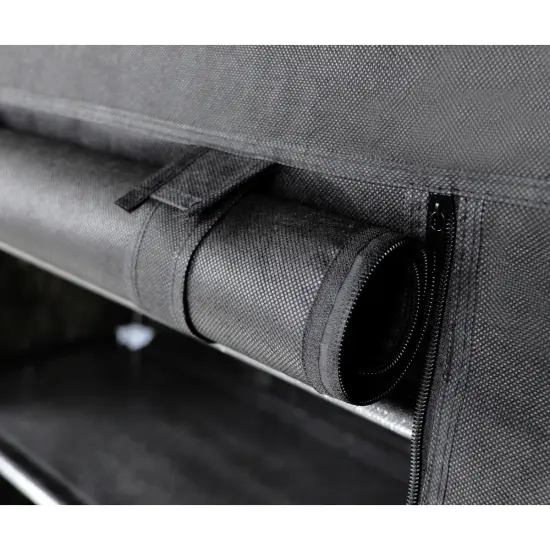 4 Tier Shoe Rack with Side Pocket Holds 24 Shoes Navy Blue {5}