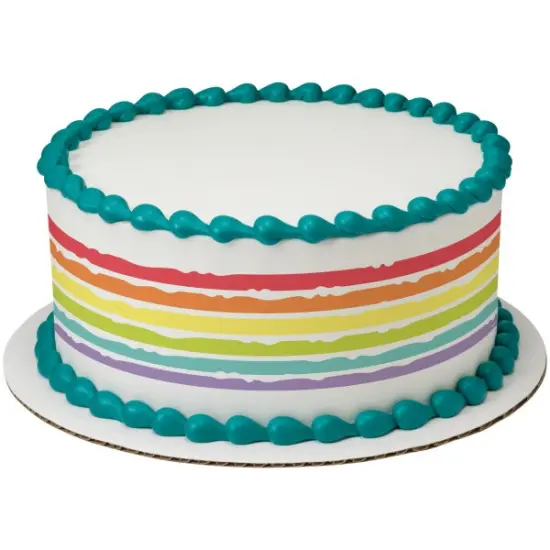Pastel Rainbow Edible Cake Topper Image Strips {1}