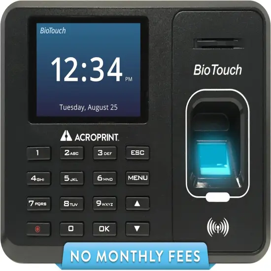Acroprint&reg; Sonew Biometric Fingerprint Password Time Attendance Machine Employee Checking {2}