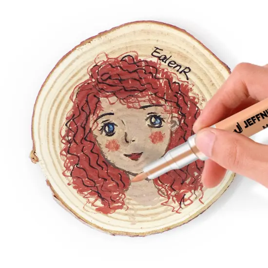 12 Pieces Skin Tone Acrylic Paint Pens, Paint Markers for Wood,Glass,Fabric,Rocks Painting Paint Pens (0.7skin tone) {5}