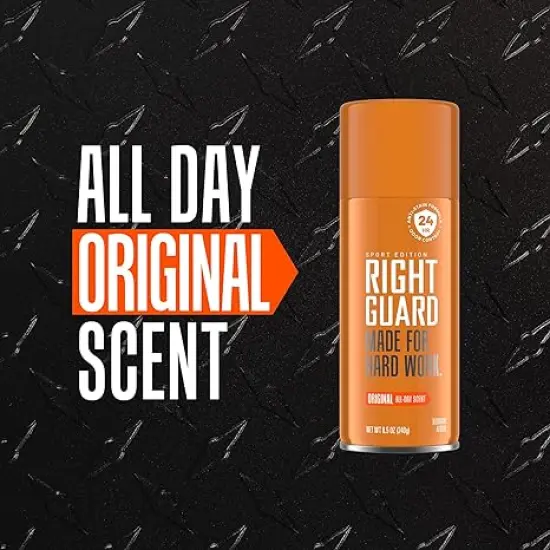 Right Guard&reg; - Sport Deodorant Spray | Anti-Stain Spray Deodorant For Men | Aluminum Free | 24-Hour Odor Control | Original Scent, 8.5 oz. (2 count) {6}