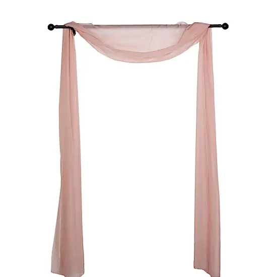 18 feet Sheer Organza CURTAIN Panel BACKDROP Drape Blush {3}