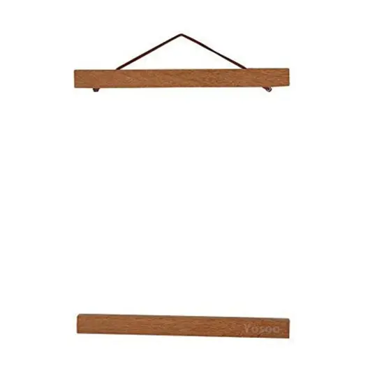 8" Magnetic Poster Frame, Wooden Photo Frame, Picture Artwork Canvas Hanger, for Home Decoration Wall, Upgraded Version Magnetic Teak Wood (Size:21cm/8.27inch) {1}