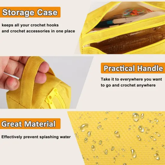 29 Pieces Big Size Crochet Hooks Set with Ergonomic Soft Handles for Thick Bulky Yarn,6.0mm - 10.0 mm Crochet Needls and Knitting & Crochet Supplies for Crochet Beginner Lover Crocheter {6}