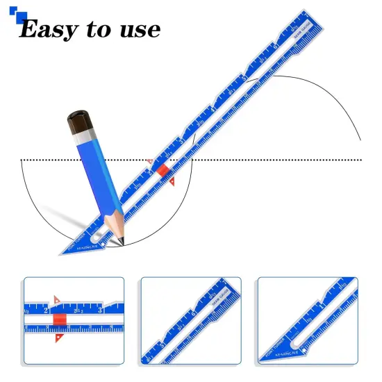 3 Pieces Sliding Gauge Measuring Sewing Tool Set Measuring Sewing Gauge 5-in-1 T-Shaped Sliding Gauge Ruler Fabric Quilting Ruler for Beginner Knitting Crafting Sewing Supplies {4}