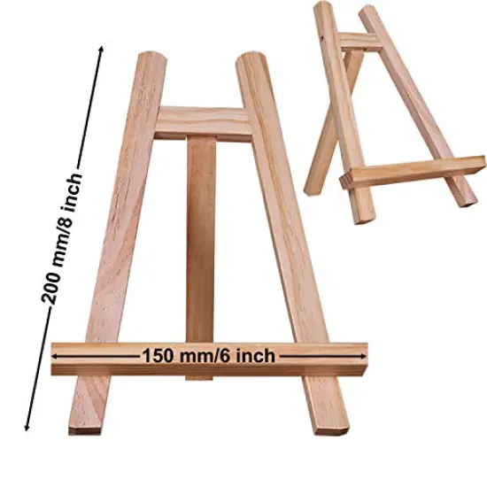 DSHE Small Tabletop Display Stand 8 inch Wooden Table Top A-Frame Artist Easel Canvas Photo Picture Sign Holder Stand {5}