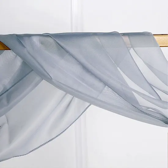 18 feet Sheer Organza CURTAIN Panel BACKDROP Drape Dusty blue {1}