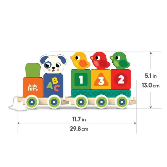 Kids Hits Wooden Stack and Go Train: All Aboard the Fun Learning Journey! {5}