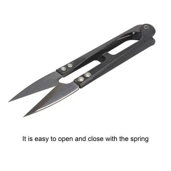Sewing Scissors Yarn Thread Cutter 4.1inch Mini Small Snips Trimming Nipper Made of High-Carbon Steel Thread DIY Supplies for Stitch Embroidery, Knitting, Crafts (1, Black) {5}