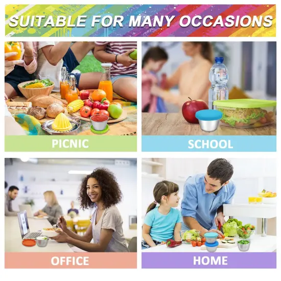 10 Pieces Food Storage Bags Silicone, Leakproof Reusable Storage Bags, Reusable Snack Bags Silicone for Home Food Storage, Kids School Lunch,Picnic and Travel (Salad Dressing Container) {4}