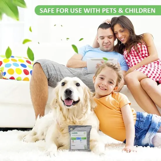 NIYIKOW&reg;- Charcoal Bags Odor Absorber (Large, 4Pack x 200g), Nature Fresh Bamboo Charcoal Air Purifying Bags {6}