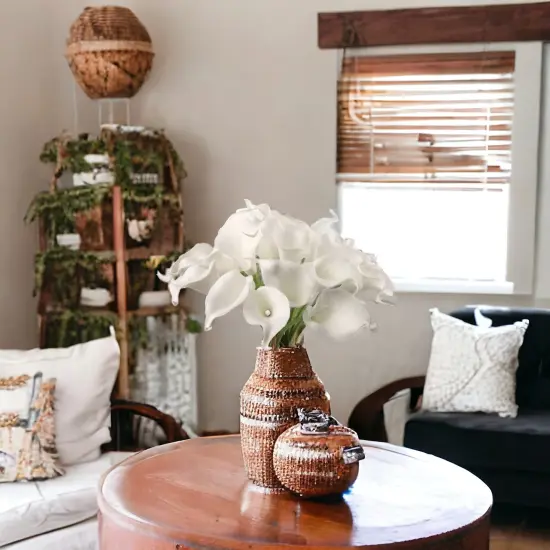 14 Inch Real Touch Artificial White Calla Lily - 12-Pack, Faux Flowers, Elegant Decor - Perfect for Weddings, Receptions - Timeless Elegance, Floral Home by Artificial Flowers {3}