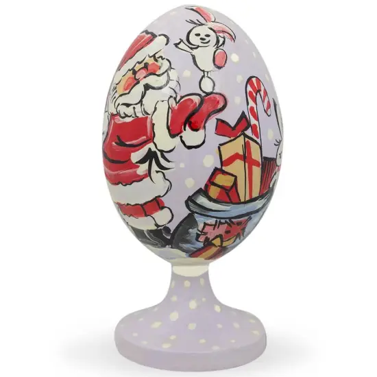 Santa with Bunny Wooden Figurine {1}