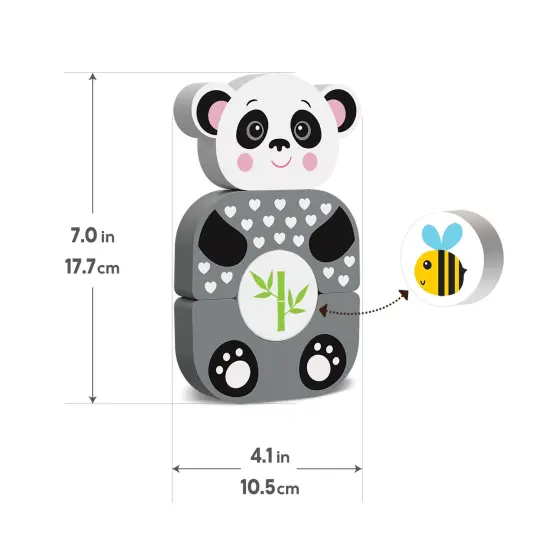 Kids Hits: Wooden Toy - Unleash Creativity with the Cute Panda Build-and-Match Game! {5}
