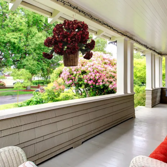 Set of 2 Burgundy Hydrangea Bushes | Lifelike Artificial Flowers with Timeless Elegance for Home Decor, Floral Arrangements, and Outdoor Landscapes | Floral Home by Artificial Flowers {5}