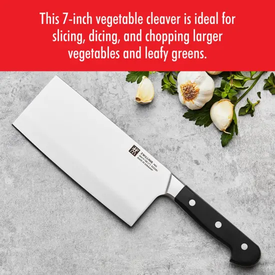ZWILLING Pro 7-inch Chinese Chef's Knife Vegetable Cleaver {3}