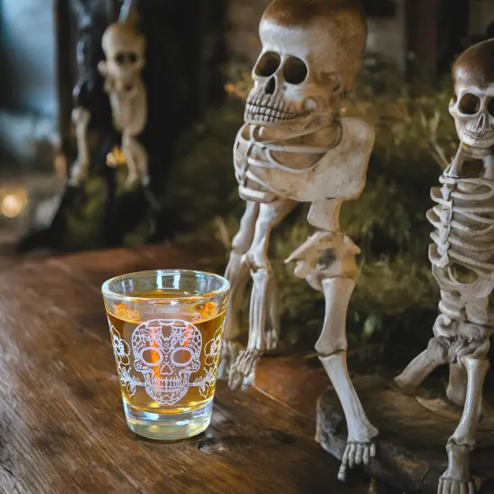 2oz Sugar Skull Shot glass {4}