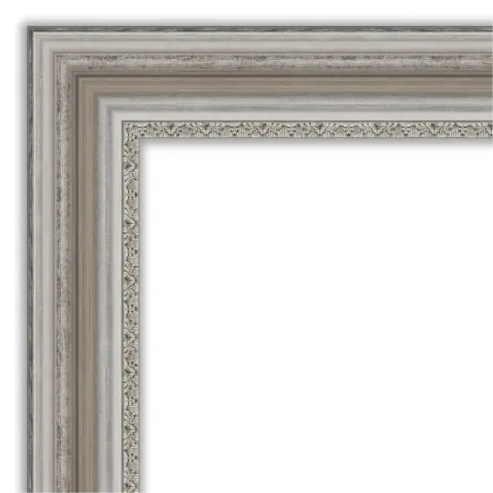 Parlor Silver Non-Beveled Custom Framed Bathroom Vanity Wall Mirror {6}