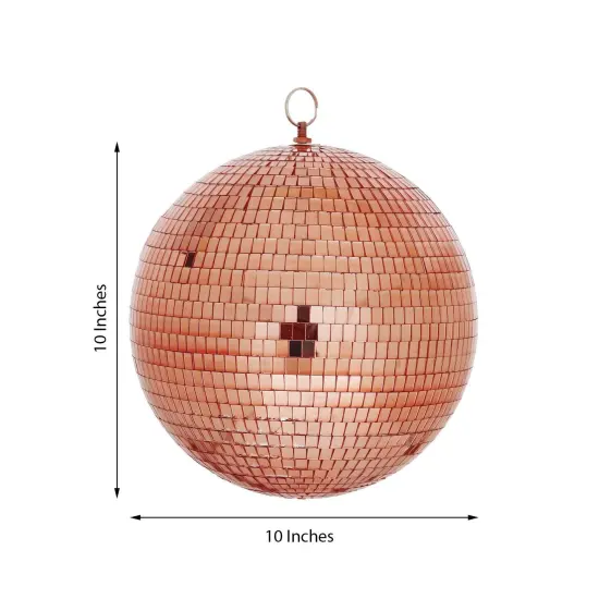 2 pcs 10-Inch wide Glass Hanging Party Disco Mirror Balls Silver {5}