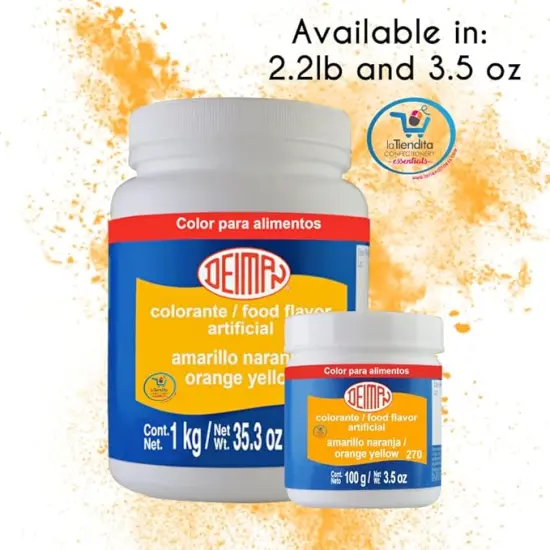Deiman&reg; Artificial Food Color Orange Yellow 270 3.5 oz {3}