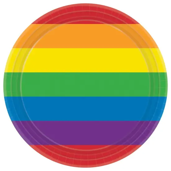 Rainbow Round Dessert Plates {1}