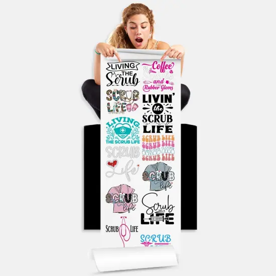 Scrub Life Direct-to-Film DTF Transfer Gang Sheets - 22x60 {2}