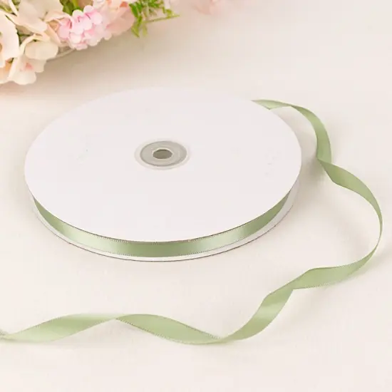 100 Yards Satin Single-Sided Ribbon for Weddings & Crafts Sage green {2}