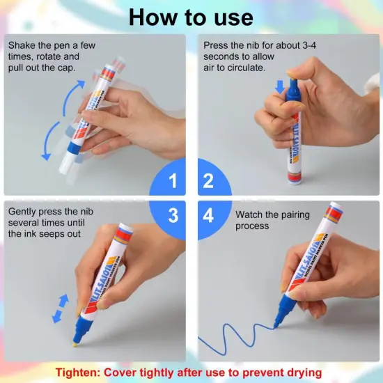 7 Pieces Color Paint Pen, Oil Based Paint Marker, Medium Tip Permanent Paint Markers, Quick Dry Waterproof Paint Pens for Wood Crafts, Rock, Ceramic, Tire, Glass, Fabric, Metal, Canvas {5}