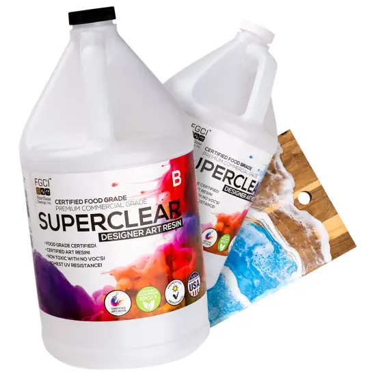 Superclear&reg; Designer Art Resin - Clear 2-part Epoxy Resin and Hardener for Jewelry, Charcuterie Boards, Castings and more! {2}