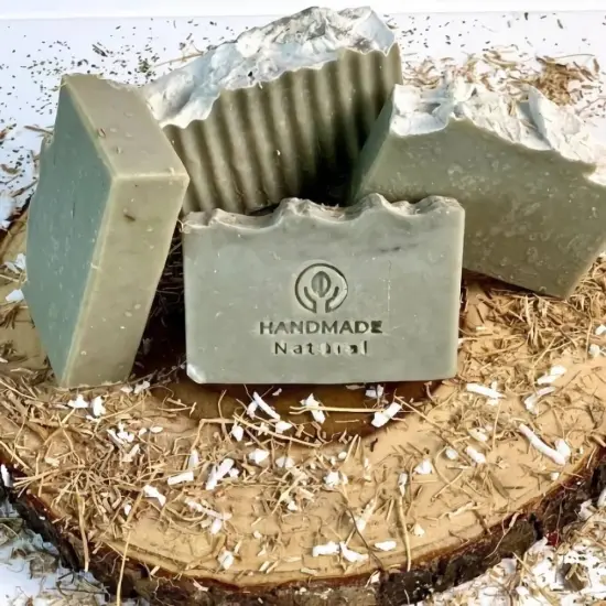 Pure Mitti Ayurvedic Bar Soap, All Natural Organic Handmade with Coconut Oil and Vetiver for Face and Body {4}