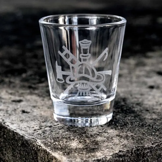 2oz Firefighter Emblem Shot glass {5}