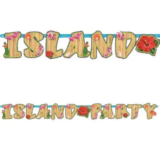Club Luau Illustrated Letter Banner, 1ct {2}