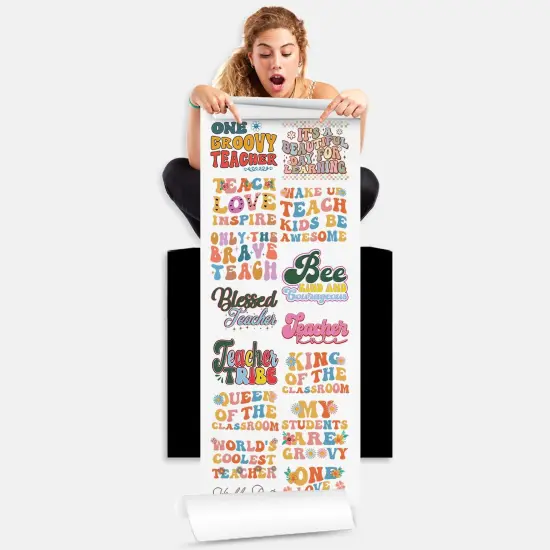 Groovy Teacher Direct-to-Film DTF Transfer Gang Sheets - 22x60 {2}