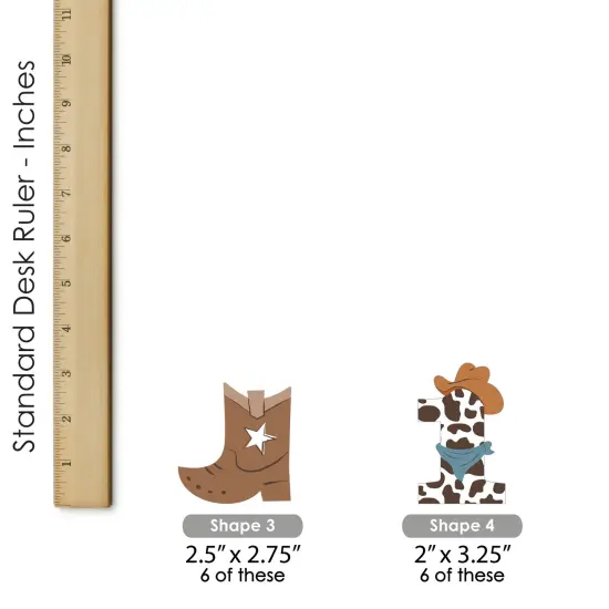Big Dot of Happiness My First Rodeo - DIY Shaped Little Cowboy 1st Birthday Party Cut-Outs - 24 Count {7}