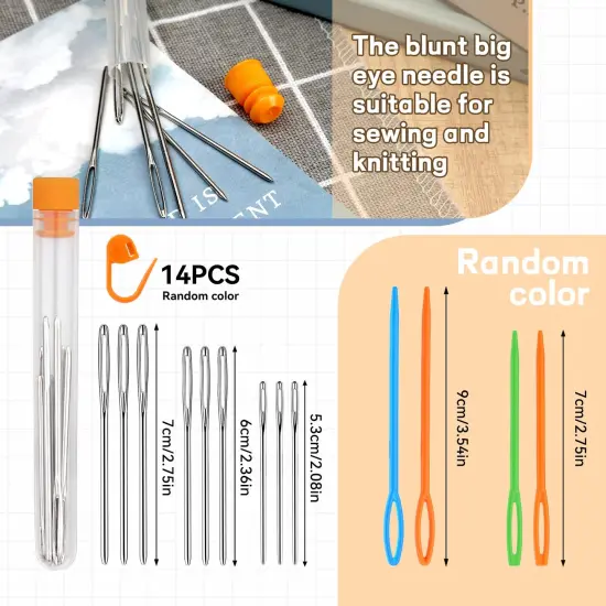 9 Pieces Crochet Hooks, 2mm-6mm Multicolor Extended Crochet, Ergonomic Handle Crochet Hooks Set for Beginners Adults with Stitch Markers and Knitting Needles {1}