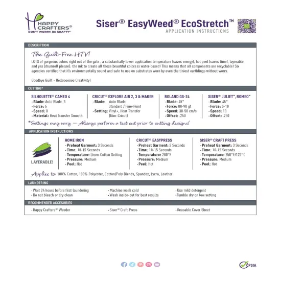 Siser&reg; EasyWeed&reg; EcoStretch&trade; 11.8" x 24" Sheet Yellow {5}