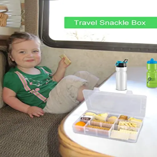 2 Pieces Plastic Organizer Box Craft Box Bead Organizer Tackle Box Organizer 15 Large Grids Clear Craft Storage Box Snackle Box Container Washi Tape Organizer {4}