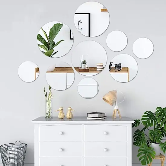 16" Wide Round Wall Decorating Mirrors and Centerpieces {1}