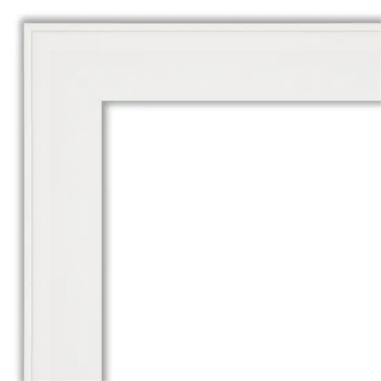Vanity White Narrow Non-Beveled Custom Framed Bathroom Vanity Wall Mirror {2}