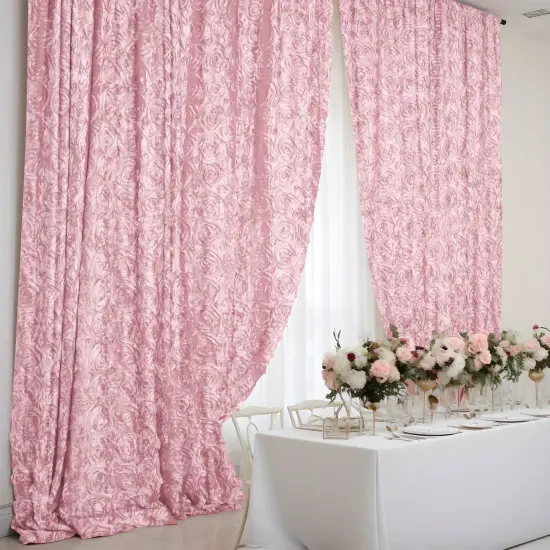 8x8 Satin Rosette Wedding Backdrop Blush {1}
