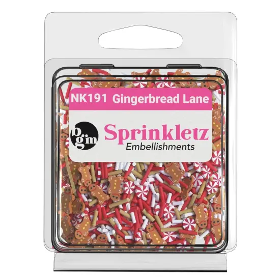 Buttons Galore Sprinkletz DIY Craft Embellishment Polymer Clay Pieces For Slime & Crafts 36 Grams - 3 Packs of Gingerbread Lane {2}