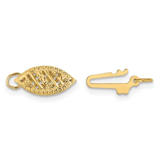 14K Gold Pearl Clasp 11.4mm {1}