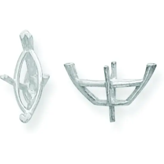 14K White Gold 4 Prong Marquise Peg Setting 10x4.25mm {1}