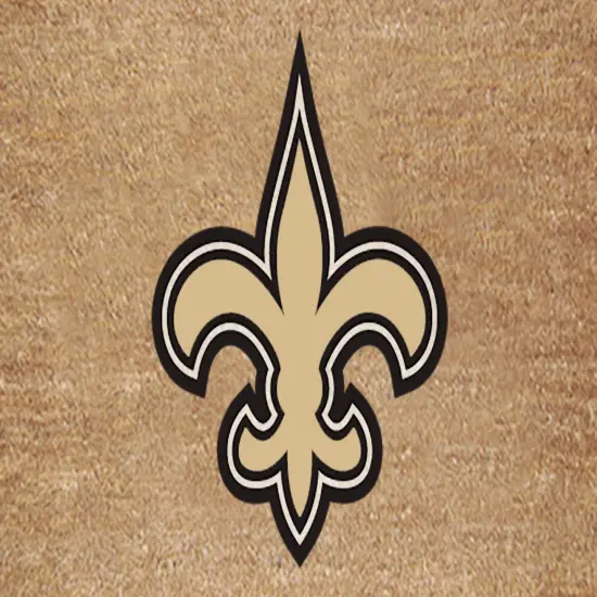 The Memory Company NFL New Orleans Saints Rectangular Coir Door Mat 29.5" x 19.5" Brown {1}