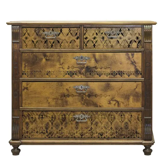 Decor Stamp-Elemental Borders 12"x12" sheet size, total 5 pcs {2}