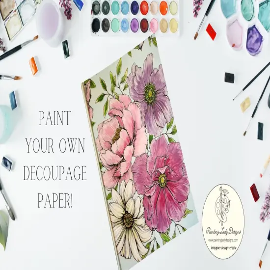 Paint Your Own Decoupage Paper!Waves (Medium) {4}