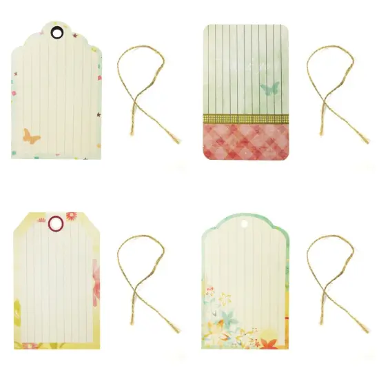 Wrapables Printing Tag, Set of 24 Flowers {1}