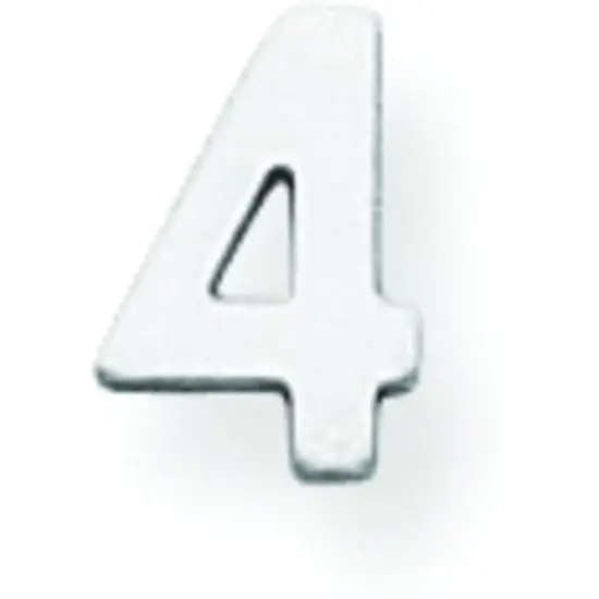 14K White Gold Number 4 5mm {1}