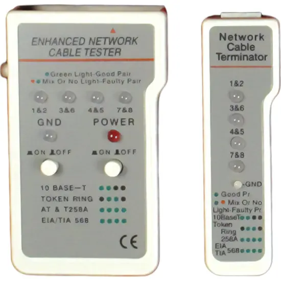 Ethernet Cable Tester Kit with RJ45 RJ11 RJ12 Crimper Tool CAT5e CAT6 Test {3}